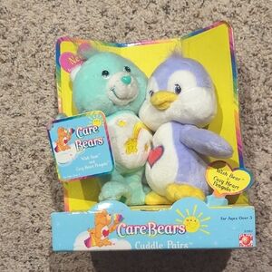 Care Bears 2003 Wish Bear and Cozy Heart Penguin Plush Duo